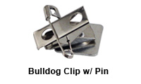 Bull-Dog Clip w/Pin Fastener