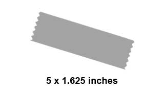 5 X 1.625 inch horizonal ribbon selected.