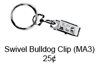 Silver Swivel Bulldog Clip