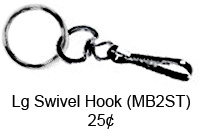 Large Silver Swivel Hook