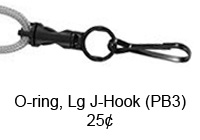 Plastic O-Ring w/ Large Metal J-Hook