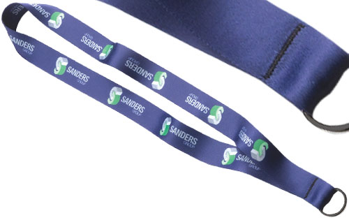 Dye sublimated lanyard, color printing 1 inch width.
