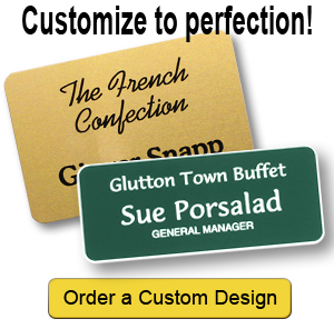Create custom designs for your name tags.