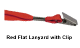 Red Lanyard (Flat with Clip)
