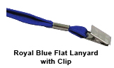 Royal Blue Lanyard (Flat with Clip)
